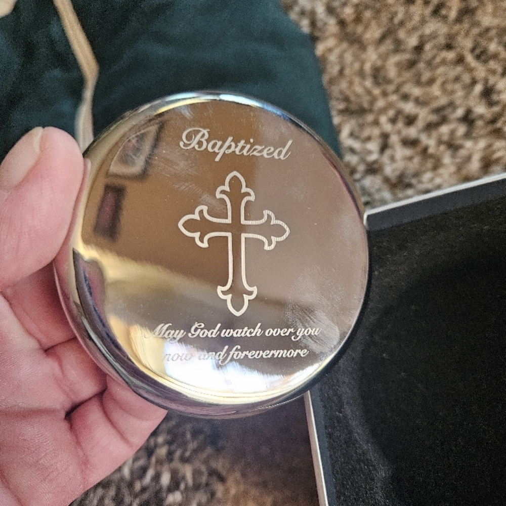 Silver Baptized Keepsake Box